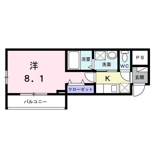グレイスコート鎌倉(1K/3階)の間取り写真