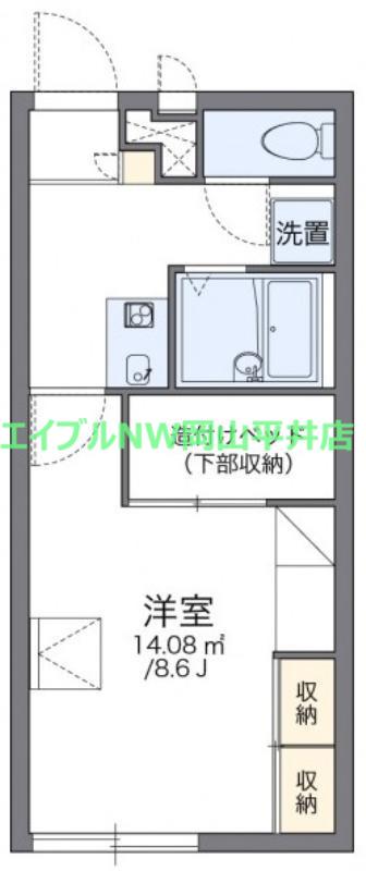 レオパレスラティエーラ1(1K/2階)の間取り写真