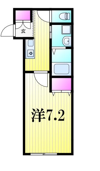 SKリデンテ北松戸(1K/1階)の間取り写真