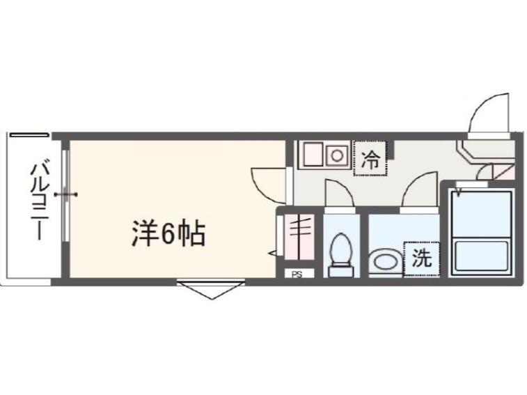 MELDIA新狭山(1K/3階)の間取り写真