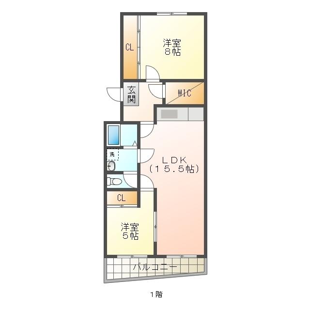 第2マンションむつみヶ丘(2LDK/2階)の間取り写真