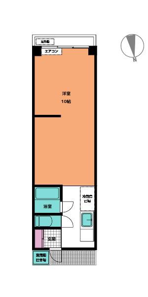 グリーンライフ荒田(ワンルーム/3階)の間取り写真