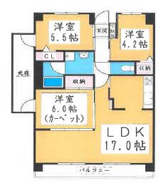ペンタエマーブル(3LDK/2階)の間取り写真
