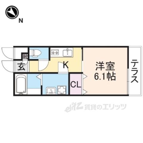 ジーメゾン上野(1K/3階)の間取り写真