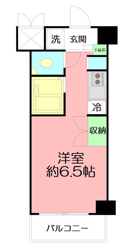 ラグゼナ本厚木(ワンルーム/5階)の間取り写真