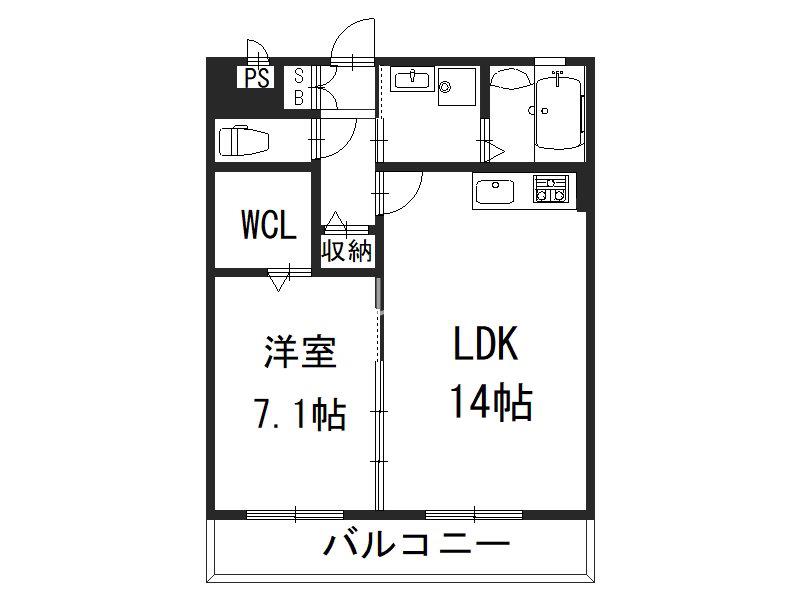 T-FLATS(1LDK/2階)の間取り写真