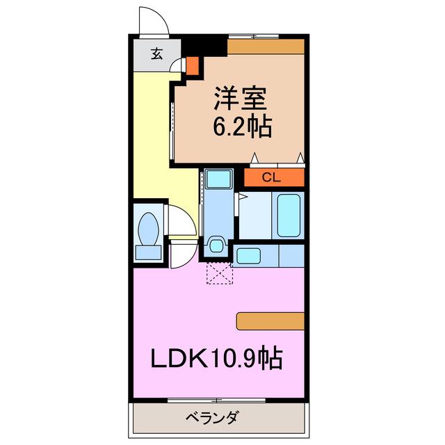 グラン シエル(1LDK/1階)の間取り写真