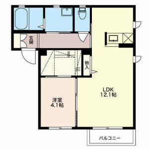 フラワーASAMA(1LDK/2階)の間取り写真