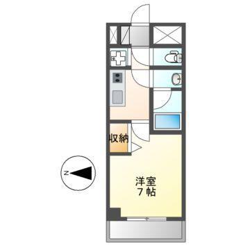 セイワパレス丸の内駅前プレミア(1K/6階)の間取り写真