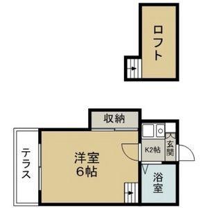 アプローズ岡崎(1K/2階)の間取り写真