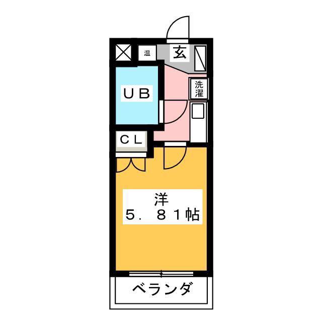 オラシオン音羽町(1K/4階)の間取り写真