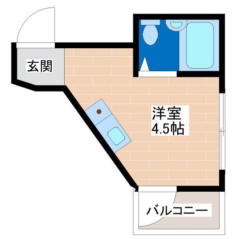 セラヴィ平野上町(ワンルーム/3階)の間取り写真