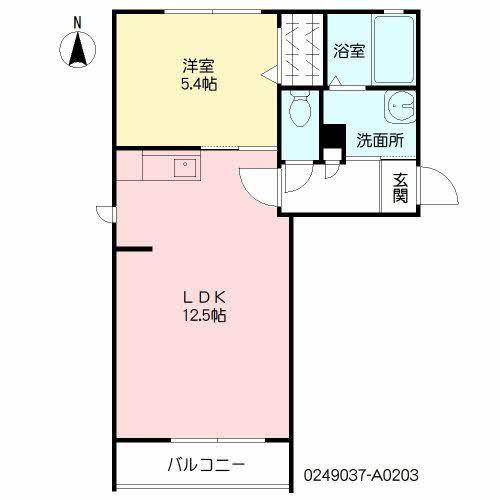 メゾン・S VI(1LDK/2階)の間取り写真