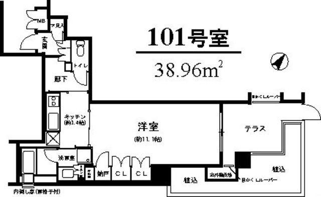 グランスイート文京千石(1K/1階)の間取り写真