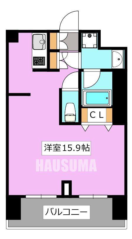 リビオタワー板橋(ワンルーム/8階)の間取り写真