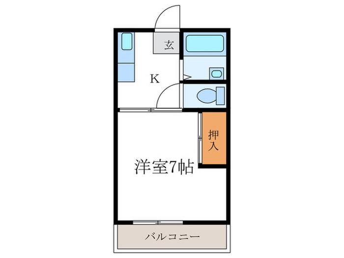 フォーレス嵐山(1K/2階)の間取り写真