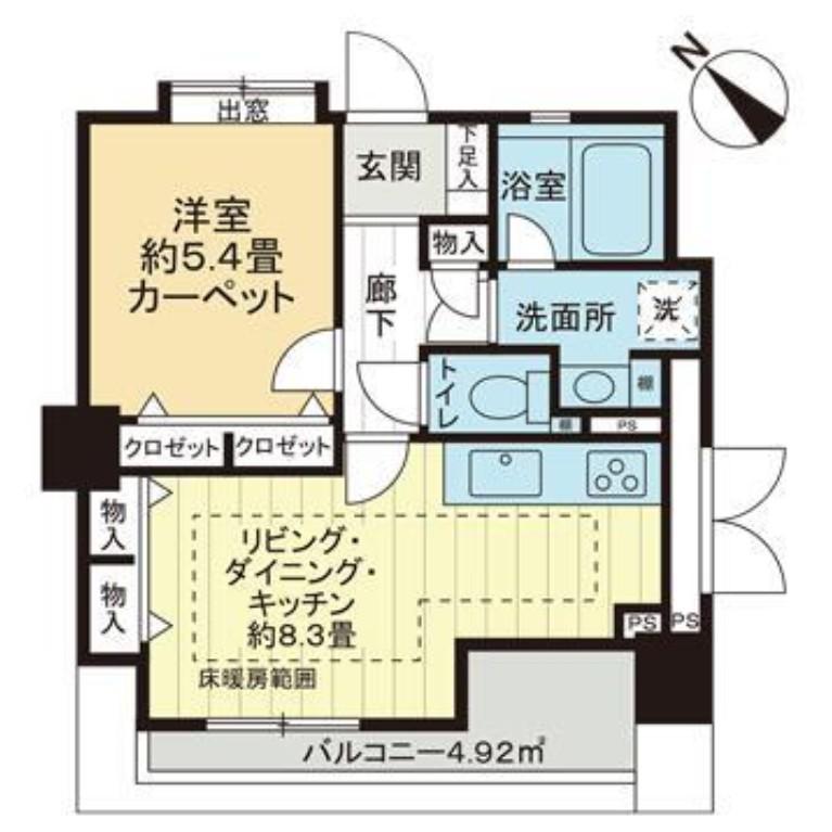 ライオンズステーションプラザ板橋滝野川(1LDK/10階)の間取り写真
