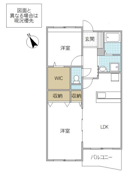 ブローテ(2LDK/1階)の間取り写真