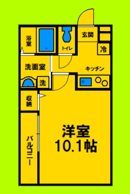 フジパレス立花駅南II番館(1K/3階)の間取り写真