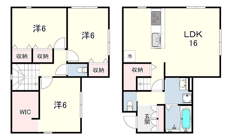 東灘区岡本9丁目計画(3LDK/1階)の間取り写真