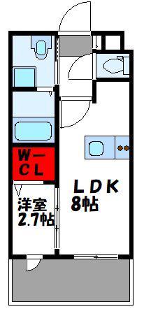 グランフォーレ千早プレミア(1LDK/14階)の間取り写真
