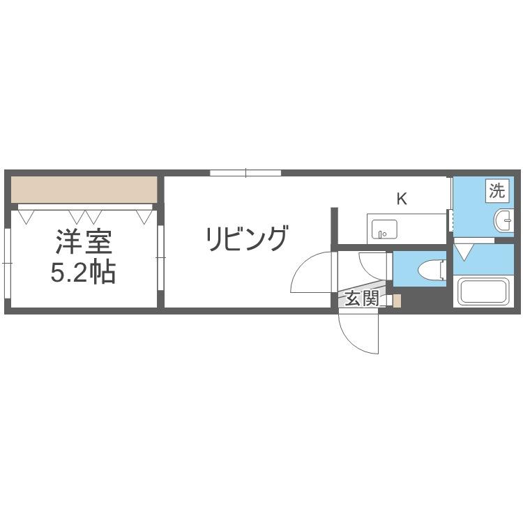 LIVE WELL6-5(1LDK/1階)の間取り写真