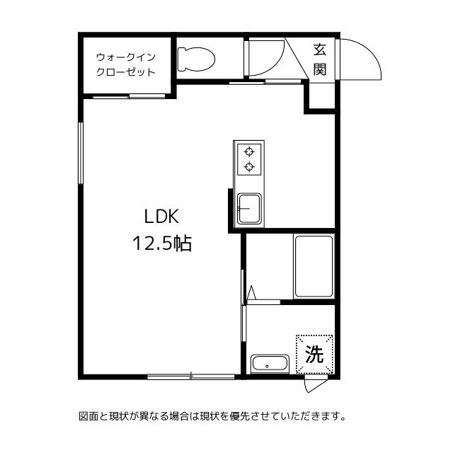 SPICA藤木(ワンルーム/2階)の間取り写真