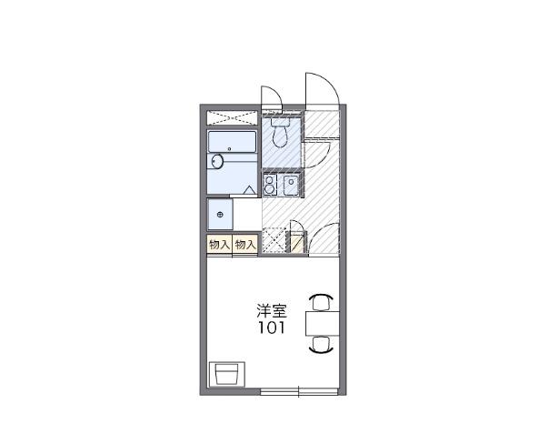 イーグルY(1K/3階)の間取り写真
