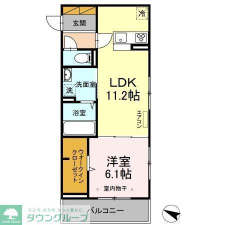 SPICA(1LDK/3階)の間取り写真