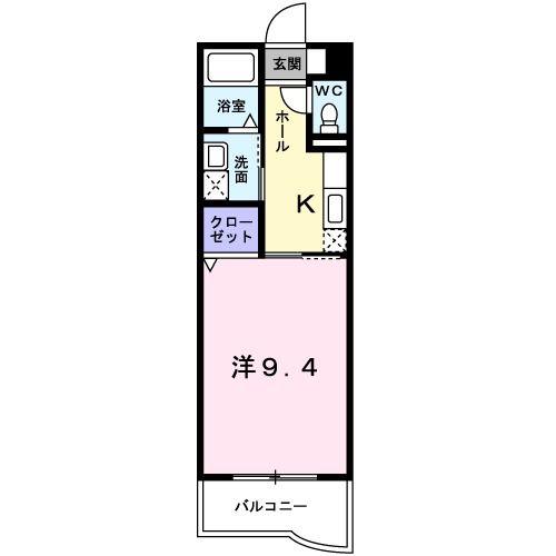 シャルマン小野(1K/1階)の間取り写真