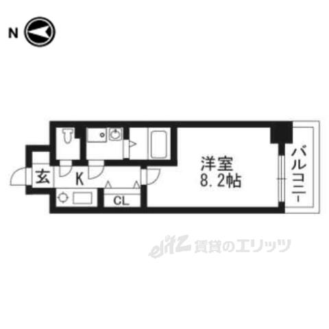 サムティ京都御池(1K/3階)の間取り写真