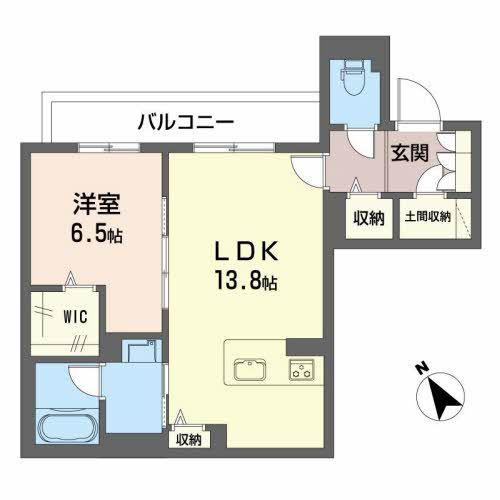 VIVACE(1LDK/1階)の間取り写真