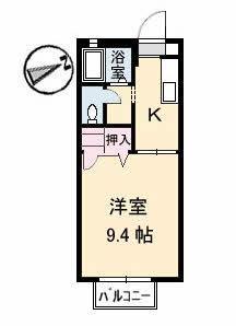 エルディム2(1K/2階)の間取り写真
