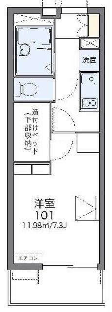 レオパレスグリーンバレー内谷(1K/2階)の間取り写真