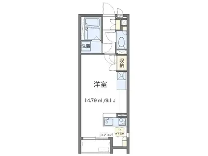 リッツ美園(ワンルーム/2階)の間取り写真