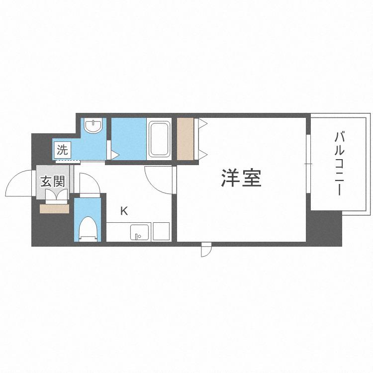 ALZA松ヶ枝II(1K/10階)の間取り写真