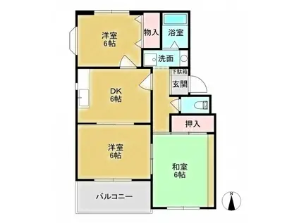 サードプレステージ(3DK/2階)の間取り写真