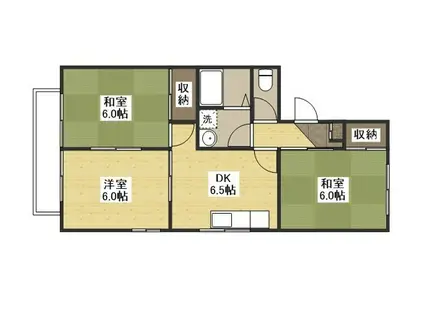 セジュールB(3DK/2階)の間取り写真