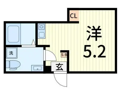 フィオーレ金町II(ワンルーム/1階)の間取り写真