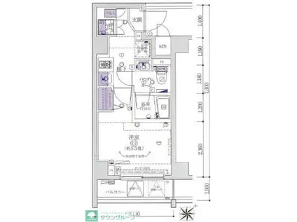 ルクシェール横濱生麦(1K/6階)の間取り写真