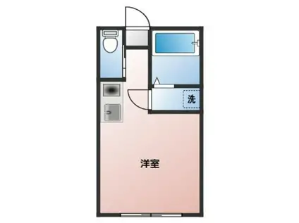 TSミキハイツII(ワンルーム/1階)の間取り写真