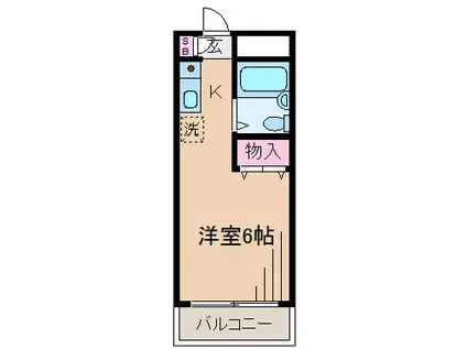 エスポワール新横浜(ワンルーム/3階)の間取り写真