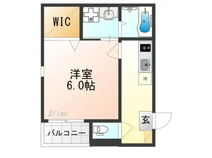 レジデンス藤(1K/1階)の間取り写真