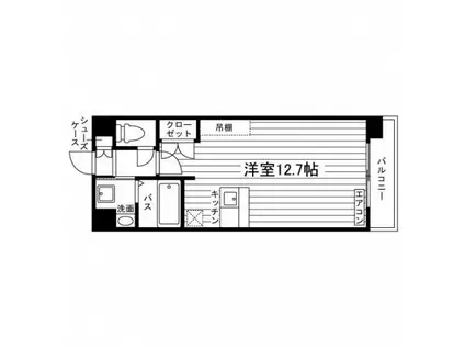 タワーパレス THE YUUKI(ワンルーム/5階)の間取り写真