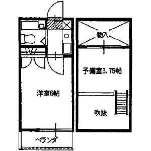 エンタープライズ西町田(ワンルーム/2階)の間取り写真