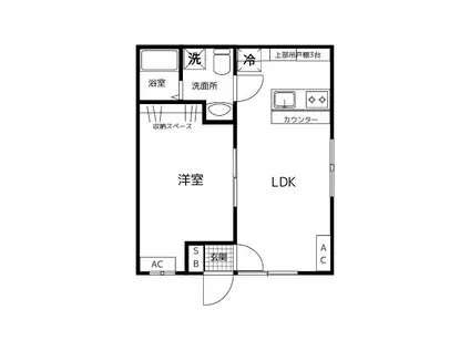 ステートPLUS(1LDK/2階)の間取り写真