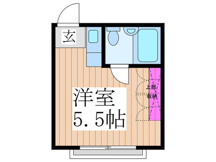 コーポ花小金井(ワンルーム/1階)の間取り写真