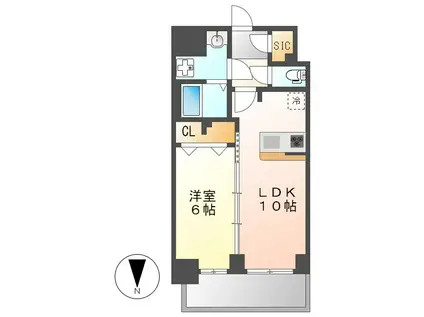 S-RESIDENCE古出来一丁目(1LDK/2階)の間取り写真