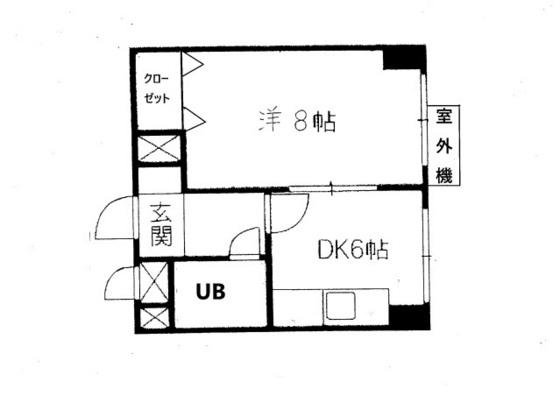 チサンマンション広島(1DK/9階)の間取り写真