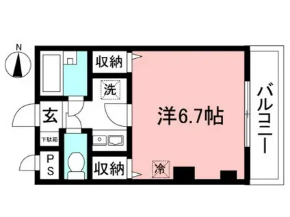 ヤマグチマンション(1K/2階)の間取り写真